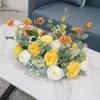 Pastorales Seidenblumenarrangement für Wohnzimmer oder Esstisch-Dekoration