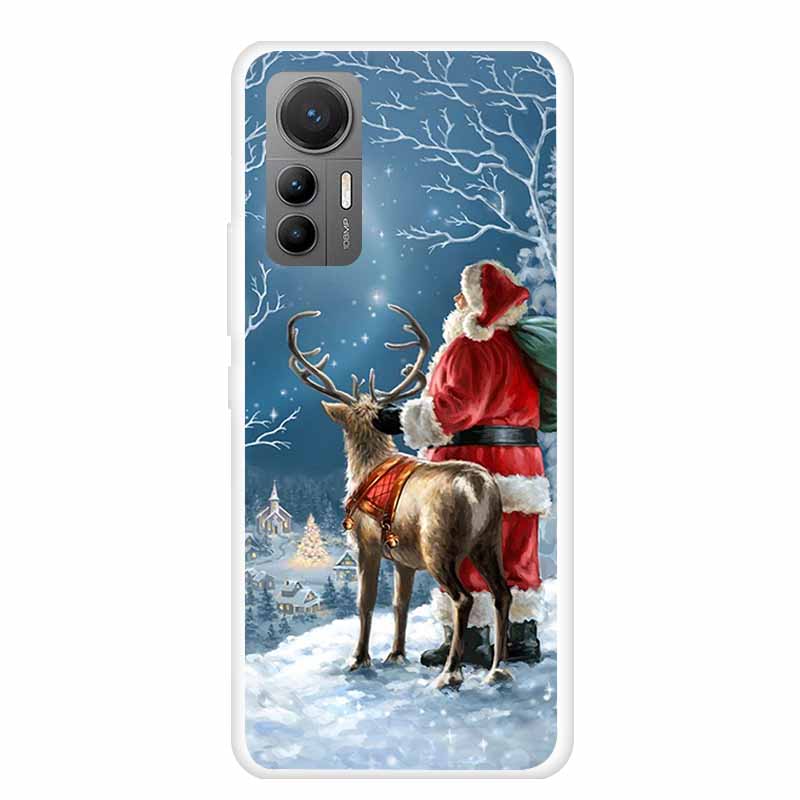 For Xiaomi Redmi K50 Ultra Case Christmas Soft Silicone Back Cover Phone Case for Redmi K50 Extreme Edition Clear Cartoon Funda