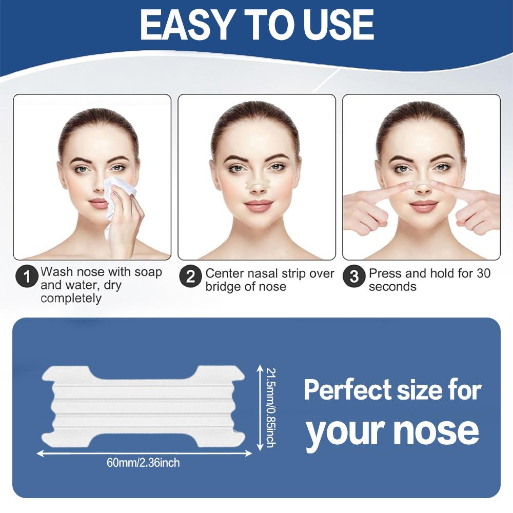 Nasal Strips for Snoring Nasal Patch Physical Expansion Breathable Nose Patch Better Sleep Anti-Snoring Extra Nasal Strip Patch