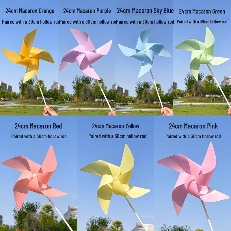 Macaron Windmill Children s Handheld Toy for Events - Kindergarten, Scenic Spot, Real Estate, Wedding Outdoor Decor