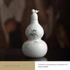 Ancient Style Chinese Ceramic Gourd Wine Bottle with Portable Mesh Bag for Cold Brew
