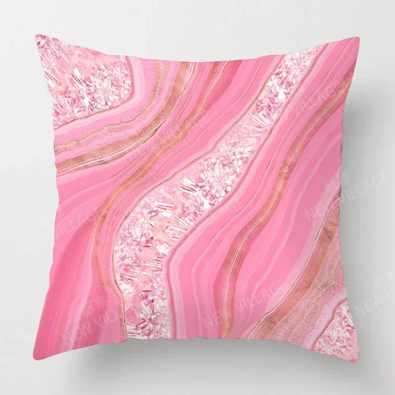 Abstract Personality Design Pink Marble Cushion Cover Home Decor Throw Pillow Cover Living Room Sofa Decor