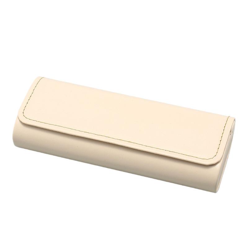 Leather Eyewear Case Travel Storage Organizer With Keychain For Men Women Children