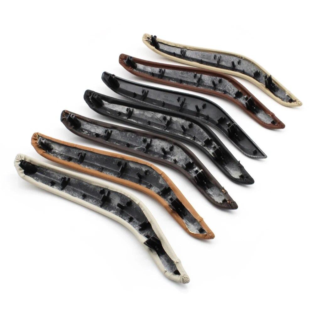 Car Interior Passenger Doors Pull Handle Outer Leather Cover Replacement For BMW X5 X6  F15 F16 2014-2018