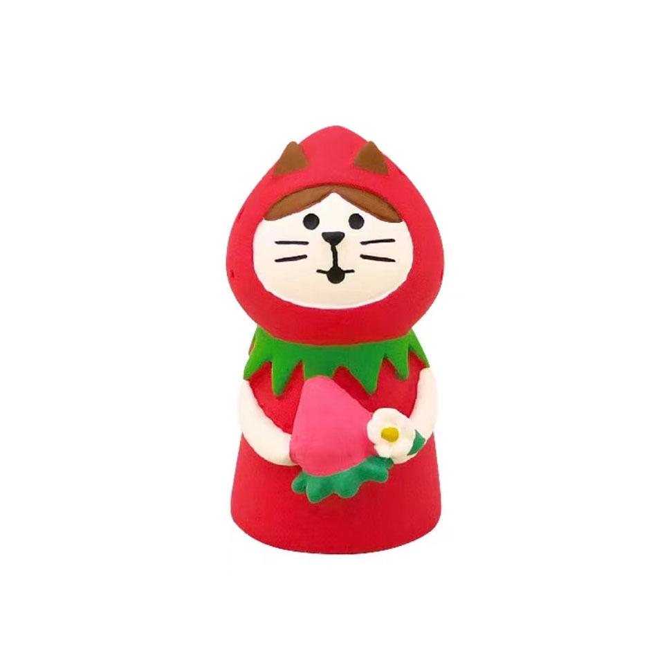Japanese Grocery Strawberry Bread Chocolate Cat Valentine'S Day Gift Cake Dessert Shop Decoration Miniature Scene Decoration