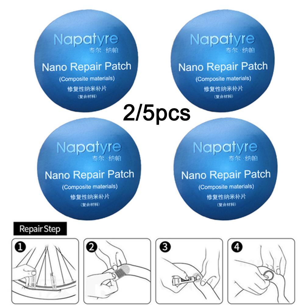 2/5pcs Universal Vacuum Tire Repair Film Cold Patch Drying Rubber Quick Self Adhesive Car Tire Nano Repair Patch Car Accessories