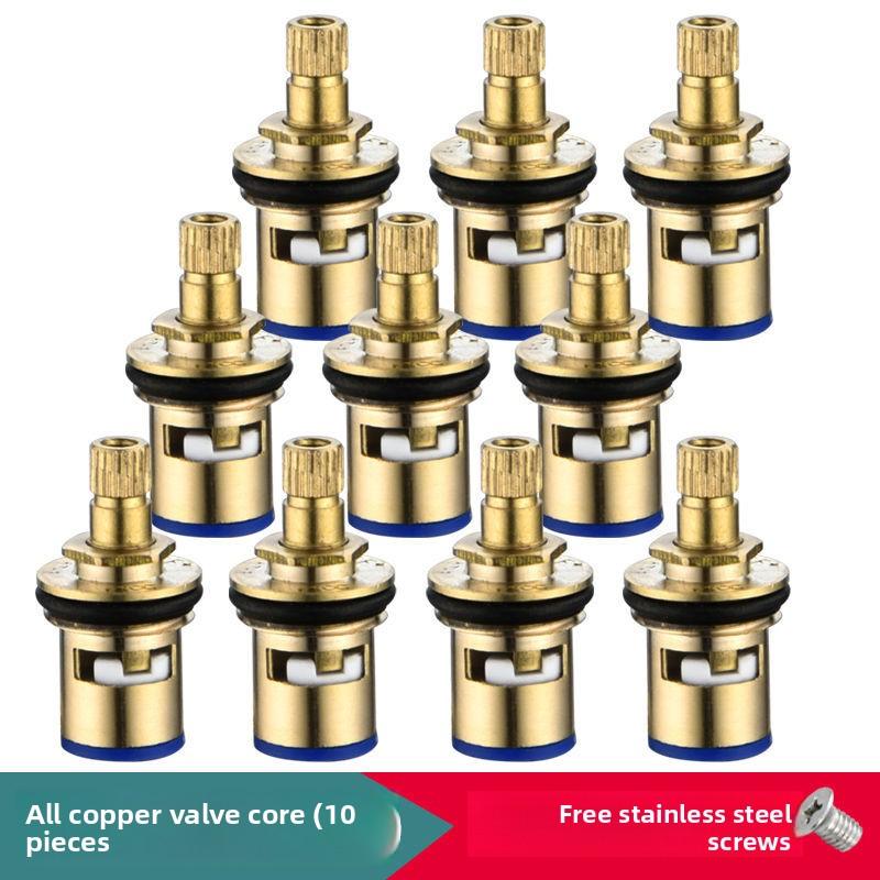 1/2 "Replacement Brass Ceramic Disc Tap Valve Quarter Turn Cartridges Gland Insert 20 Teeth Bathroom Faucet Accessories