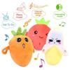 Neue interaktive musikalische Sensing Beat Plüschtiere Obst musikalische Puppe Obst Sensing Beat Klavier Elektrische Stoffpuppe Banane Erdbeere