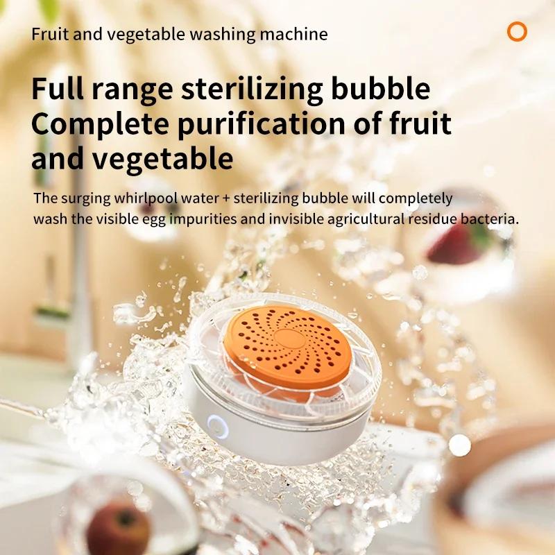 Portable Fruit Vegetable Washing Machine Household Fruits, Vegetables Wash The Ingredients Fully Automatic Food Cleaner Machine