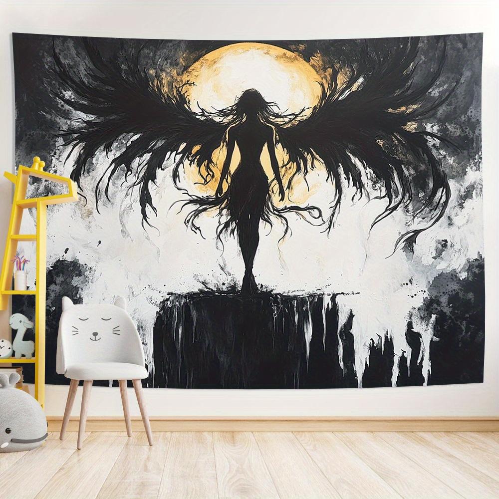 1pc Moonlight Angel Tapestry for Living Room Bedroom Party Decoration 3D Wall Hanging Elegant Home Decor Creative Gift