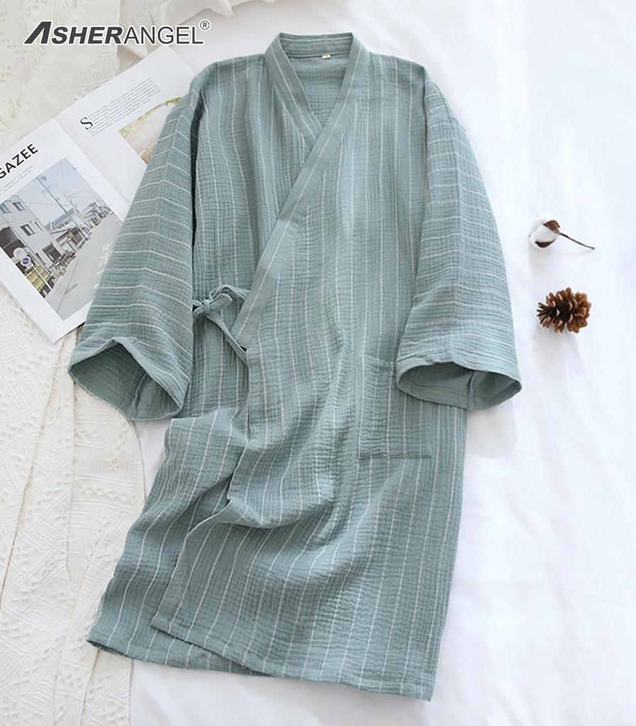 Double Solid Gentle On the Perfect for Hot and Nursing Relaxed Stylish and Elegant for and Fall [ASHE RANGEEL] Women's Japanese-Style Pajamas,