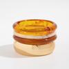 Vintage Amber Smudged Acrylic Bracelet, Stylish Marble Resin Wide Bracelet