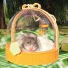 Large Space Portable Hamster Cage Transparent with Water Bottle Hamster Outgoing Case Anti-bite Safety Lock Small Animal Carrier
