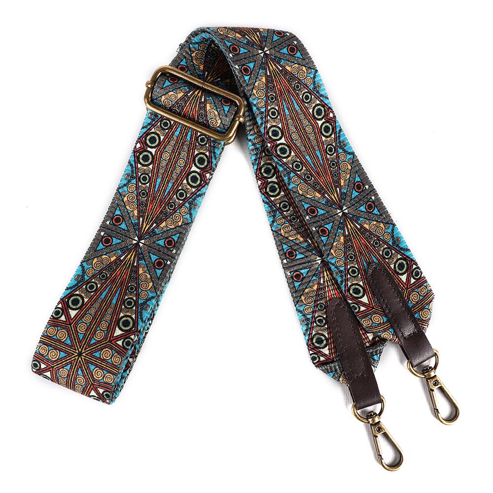 Bohemian Retro Woven Fabric Shoulder Strap for Men's and Women's Bags - Adjustable Bag Strap Replacement