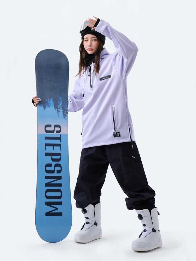 Oddivski Women's Soft Shell Ski Suit: Windproof Waterproof Hoodie Snowboard Jacket