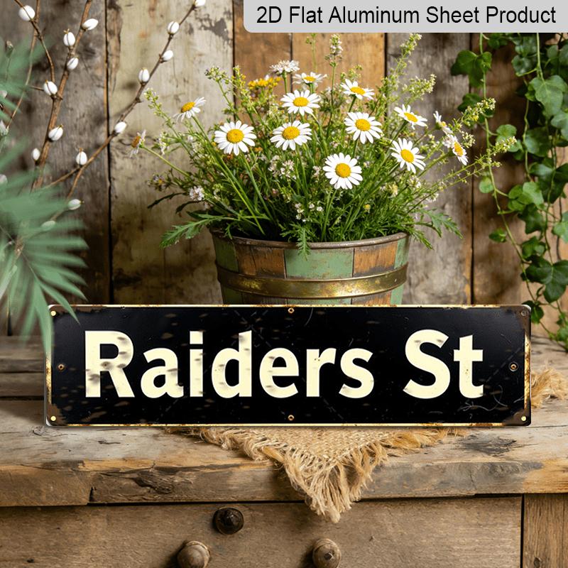 

15.7×3.94inch 1pc Metal Sign, Street Sign Metal Wall Art for Outdoor Garden or Home Decor, Aluminum Decorative Sign, Vintage Style with 2D Flat 40cm x 10cm