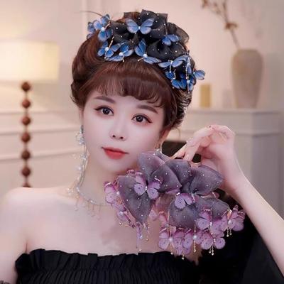 Vintage Butterfly Hairgrips Elegant Shark Clip Trendy Bow Mesh Hair Claw  Daily Use
