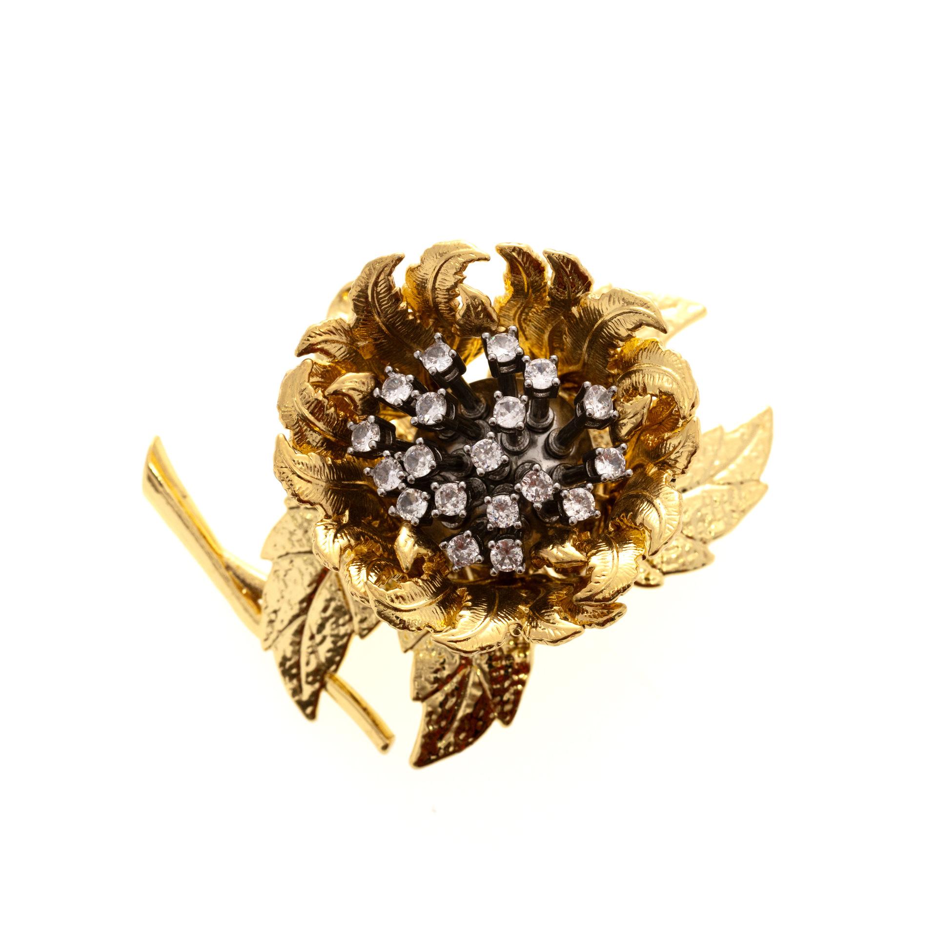 

Vintage Vintage Sunflower Vintage Brooch Enamel Diamond Pin Accessories Women S Corsage Medieval Jewelry