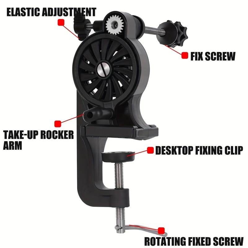 Two-way Fishing Line Winding Machine Fishing Adjustable Portable Bench Clamp Fishing Reel Light and Portable Adjustable Pressure Relief