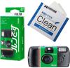 Fujicolor Disposable Camera with Lens and Film, Simple Ace, Original Design, 3-color, Standard Type, 27 Exposures, Includes Lens Cleaner