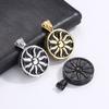 Vintage Sun God Pendant Twist Chain Necklace Men's Punk 316L Stainless Steel Apollo Amulet Pendant Fashion Myth Jewellery