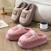 Cozy Winter Plush Cotton Slippers for Couples - Lightweight, Soft Sole Indoor Shoes