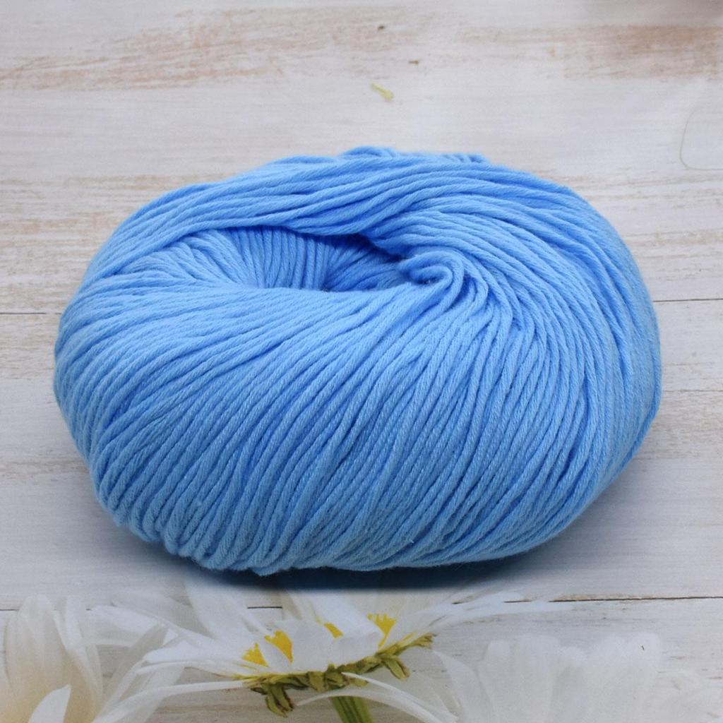 6-Pack Premium Combed Cotton Yarn for Crochet & Knitting - 100% Soft Hand Knitting Yarn, 50g/Skein 125m/Skein, Smooth Craft Yarn for DIY Home Projects