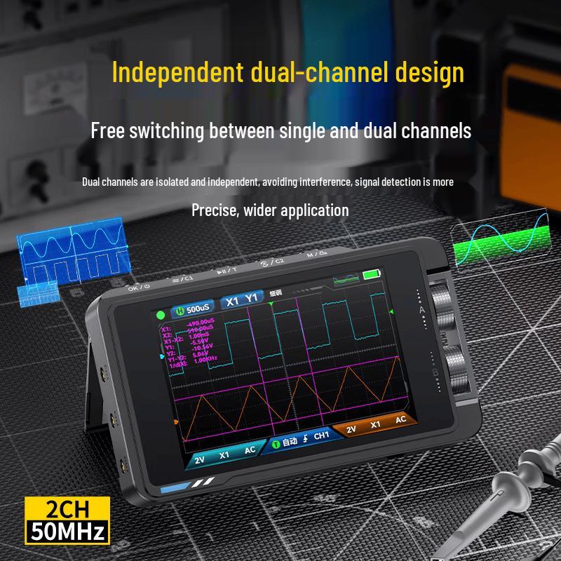 FNIRSI DS215H Dual-Channel Oscilloscope & Signal Generator (NC Version)