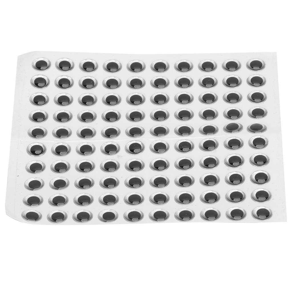 100PCS Pack Fishing Lure Eye 9mm 3D Realistic Fishing Eyes for Making Fishing BaitSilver