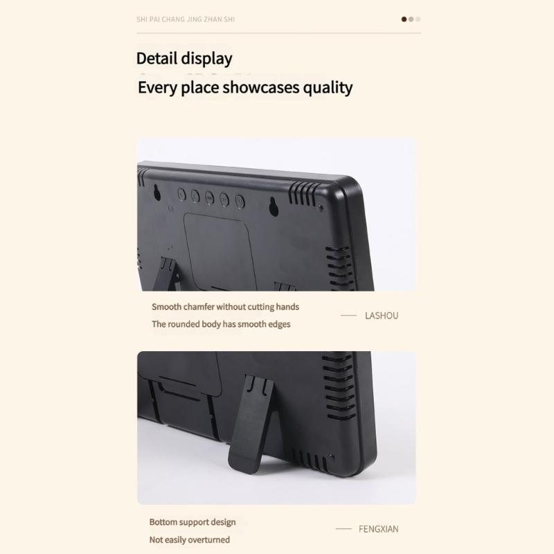 Large LED Screen Digital Clock With Double Mount Design 2 Alarms Quiet Operations For Home Office Bedroom Decors