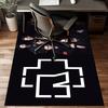 Ramm-stein Skulls And Logo Area Rug Suitable for Indoor And Outdoor,Carpets for Kitchens, Homes, Offices, Living Rooms,Home Decor,Christmas Gift