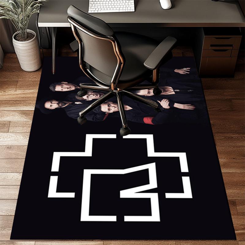 Ramm-stein Skulls And Logo Area Rug Suitable for Indoor And Outdoor,Carpets for Kitchens, Homes, Offices, Living Rooms,Home Decor,Christmas Gift