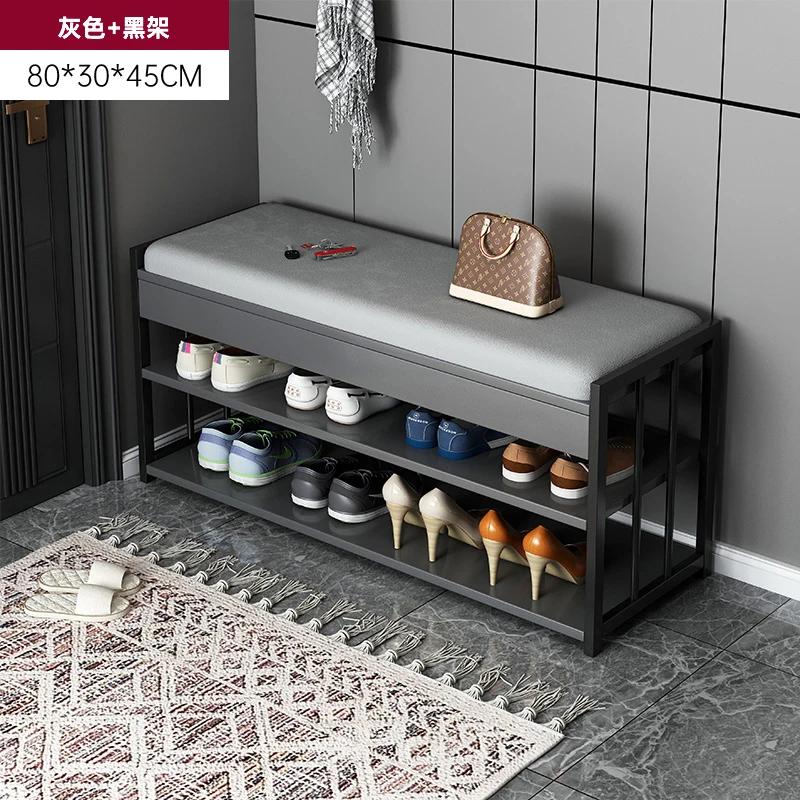 

Табурет для смены обуви, входная дверь, светлый роскошный шкаф для обуви, сетчатый табурет красного цвета с длинной полосой, стойка для обуви
