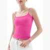 Solid Color Sleeveless Camisole Top Women's Solid Color Square Collar Sleeveless Sling Tops