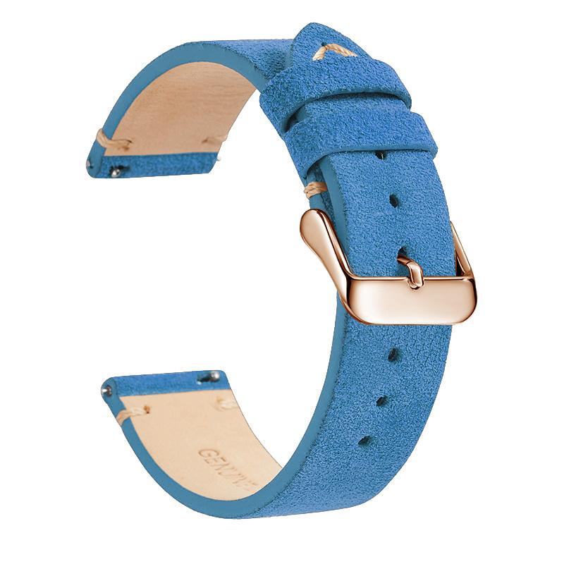 Elegantes Echtleder-Uhrenarmband, Schnellverschluss 14mm/16m/18mm/20mm/22mm Uhrenarmbänder, für Samsung, Seiko, Oris, Citizen Uhr