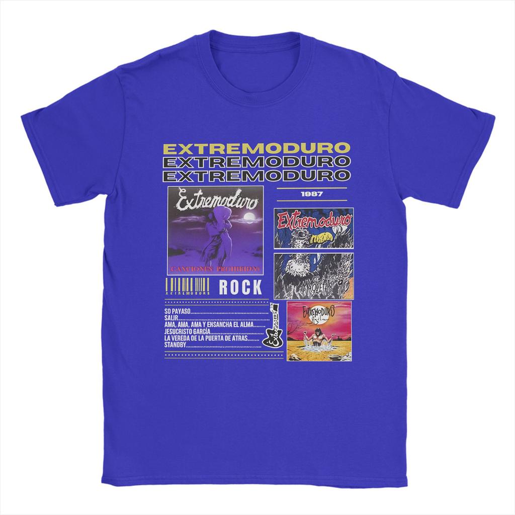 Herren T-Shirt Rockband EXTREMODURO Tour 2025 T-Shirts Strand-Tees Streetwear Design Baumwollkleidung Übergröße 6XL