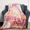 Vintage Celebration Blanket Personalized Name Soft Warm And Versatile For Sofa Bed Office And Travel Machine Washable Comfortable In All Seasons Best