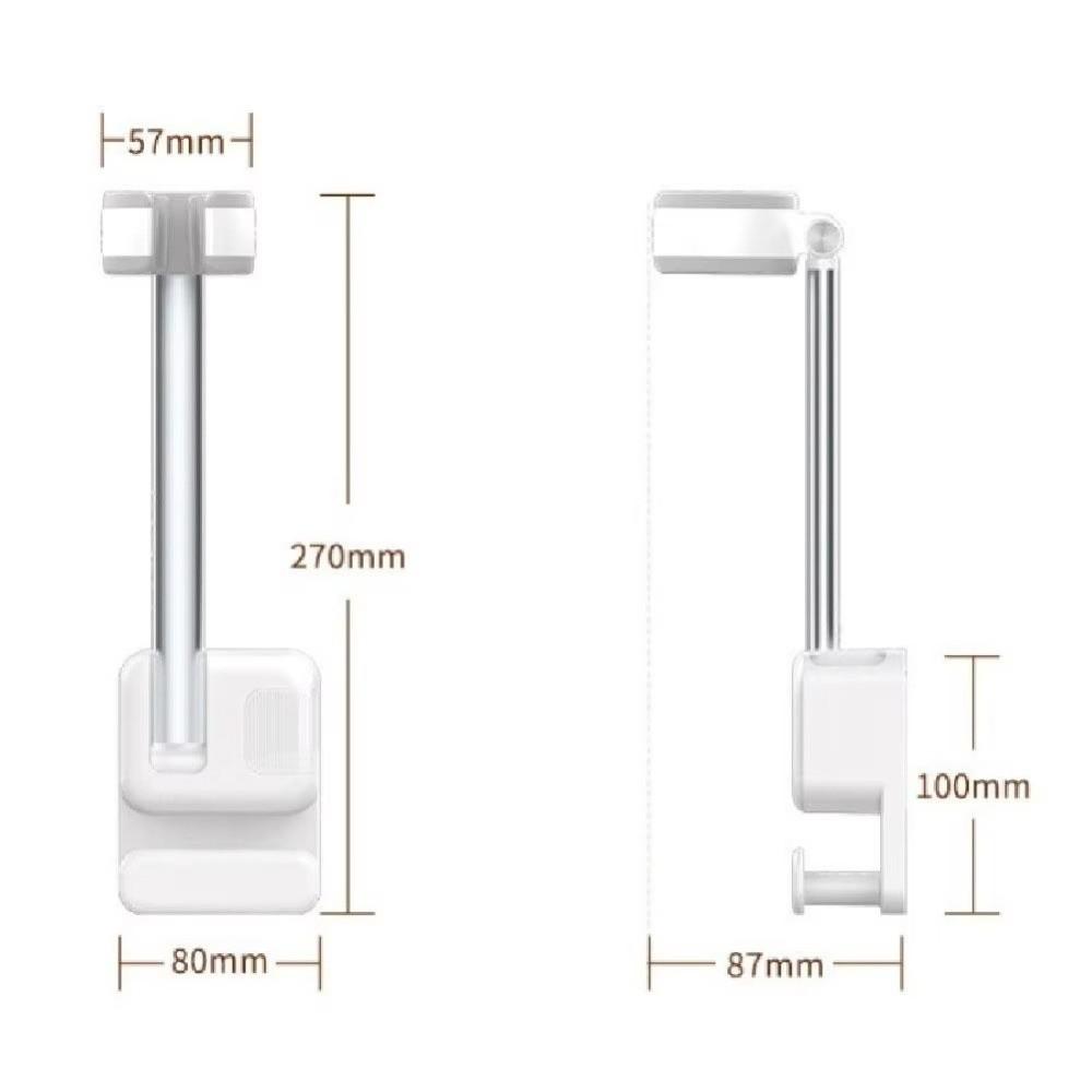 Wall Mount Hairdryer Stand Rotating Design 2025 Model Wall Mount Rack Styling Tools Holder Punch-Free Hairdryer Holder Bathroom