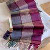69Color Sciarpa da Donna in Lana Cashmere di Lusso Coperta Invernale Wraps Stampa a Quadri Casual Pashmina Bufanda Poncho Stole Echarpe