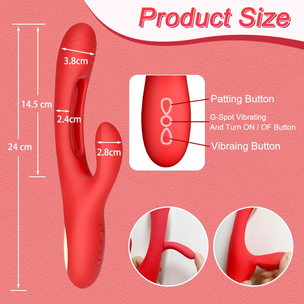 21 Modes Patting Vibrator for Clitoris Women Stimulator Massager Powerful G Spot Vibrating Sex Toy Female Goods for Adult