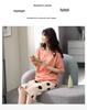 Korean Style Women's Summer Pajama Set – Imitation Cotton, Short Sleeve, Capri Pants, Thin, Cute, Plus Size