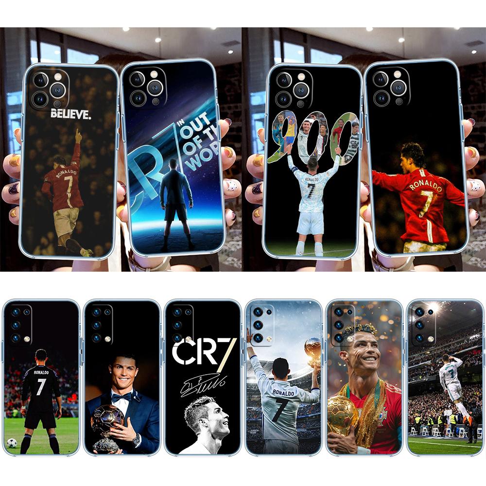 C-Cr7 Transparent Phone Case for Motorola Moto G7 G8 G9 G84 G85 G73 G24 G15 Z2 Play Power Plus