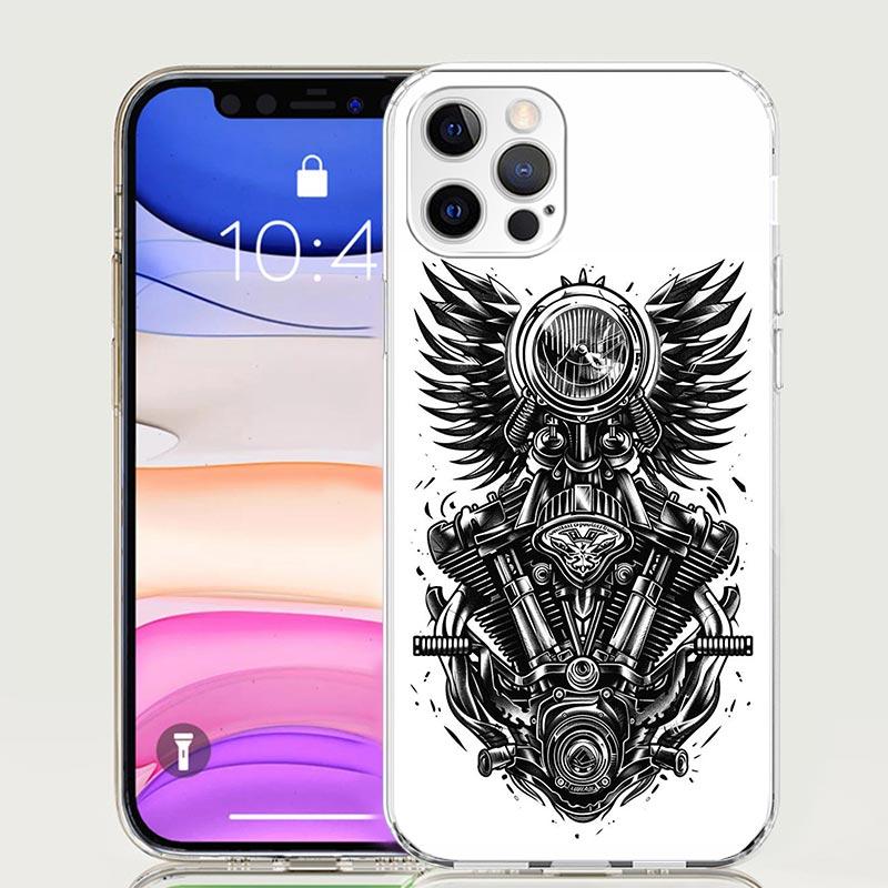 

Motorcycle Gear Phone Case for Apple iPhone 17 Air 16 15 Plus 14 + 13 Mini 12 11 Pro Max 7 8 SE 16Max Soft Shell Cover Coque 17 iPhone 15 Pro Max