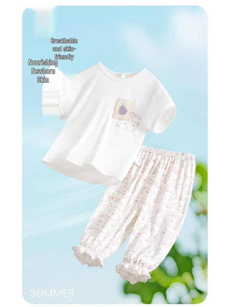 Infant Long-Sleeve T-Shirt & Leggings 2-Piece Set - Summer Outfit for Kids