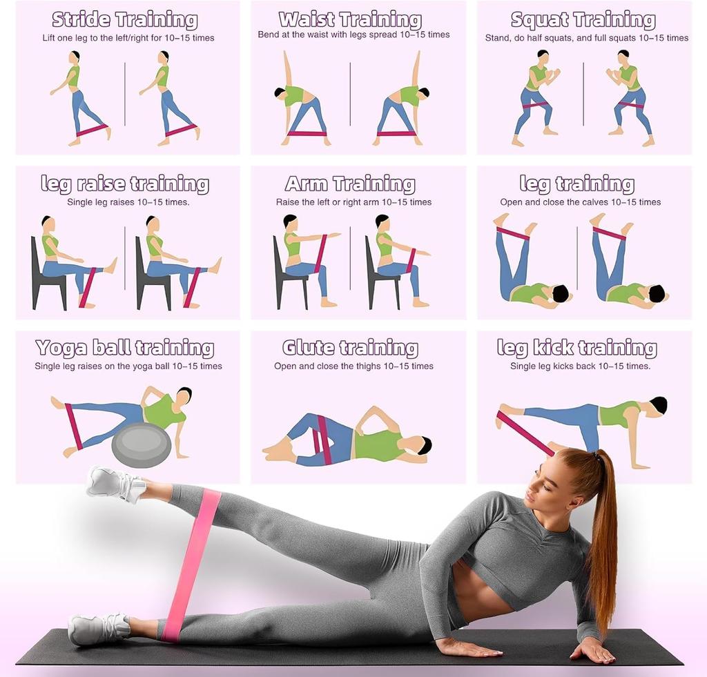 Resistance Loop Exercise Bands Exercise Bands Home Fitness, Stretching, Strength