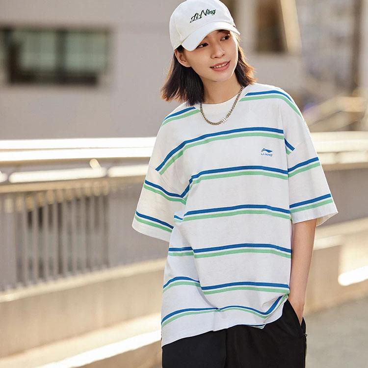 Li Ning Sports Fashion Collection T Shirt Unisex Blue Green AHST597-4