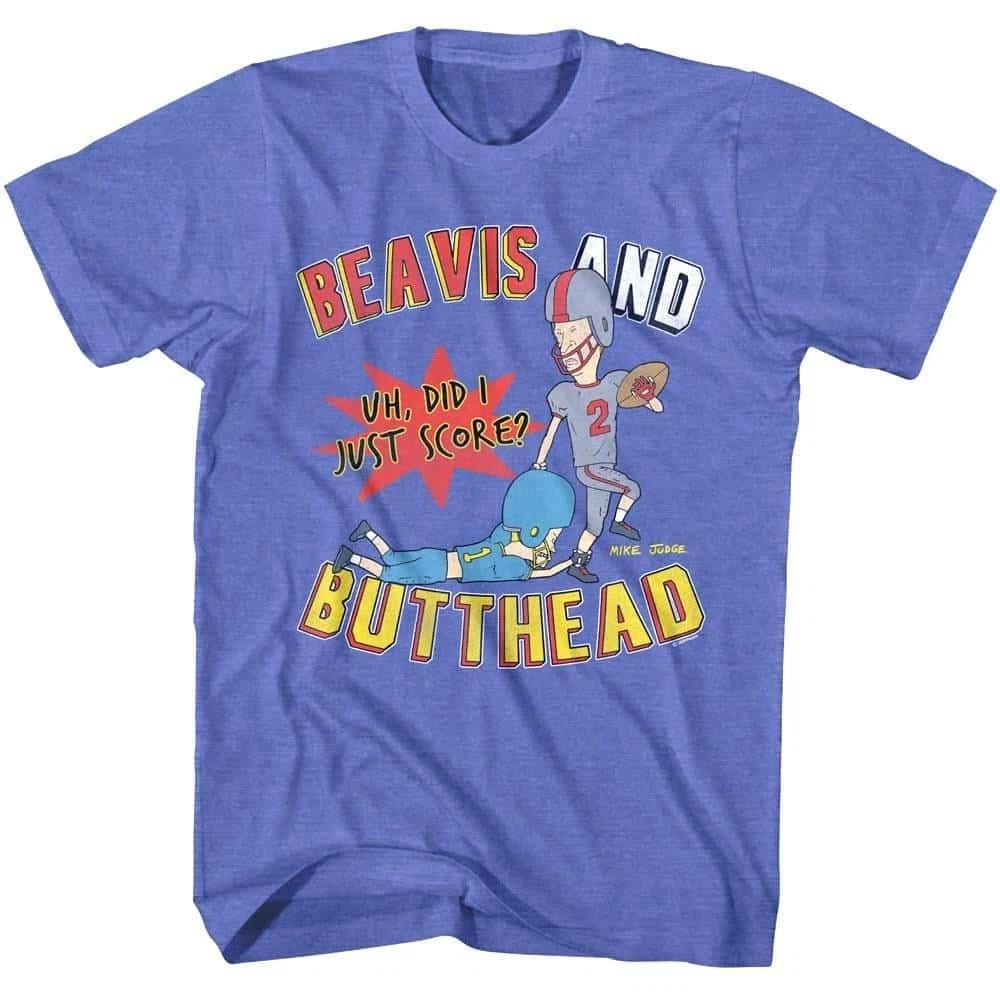

Beavis and Butthead Did I Just Score Football Men s T Shirt S