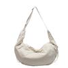 Crossbody Bag Pleated Strap Crescent Moon Stray Bag Shoulder Bag Women's Nylon Cloth Dumpling Bag Large Capacity Crescent Bag