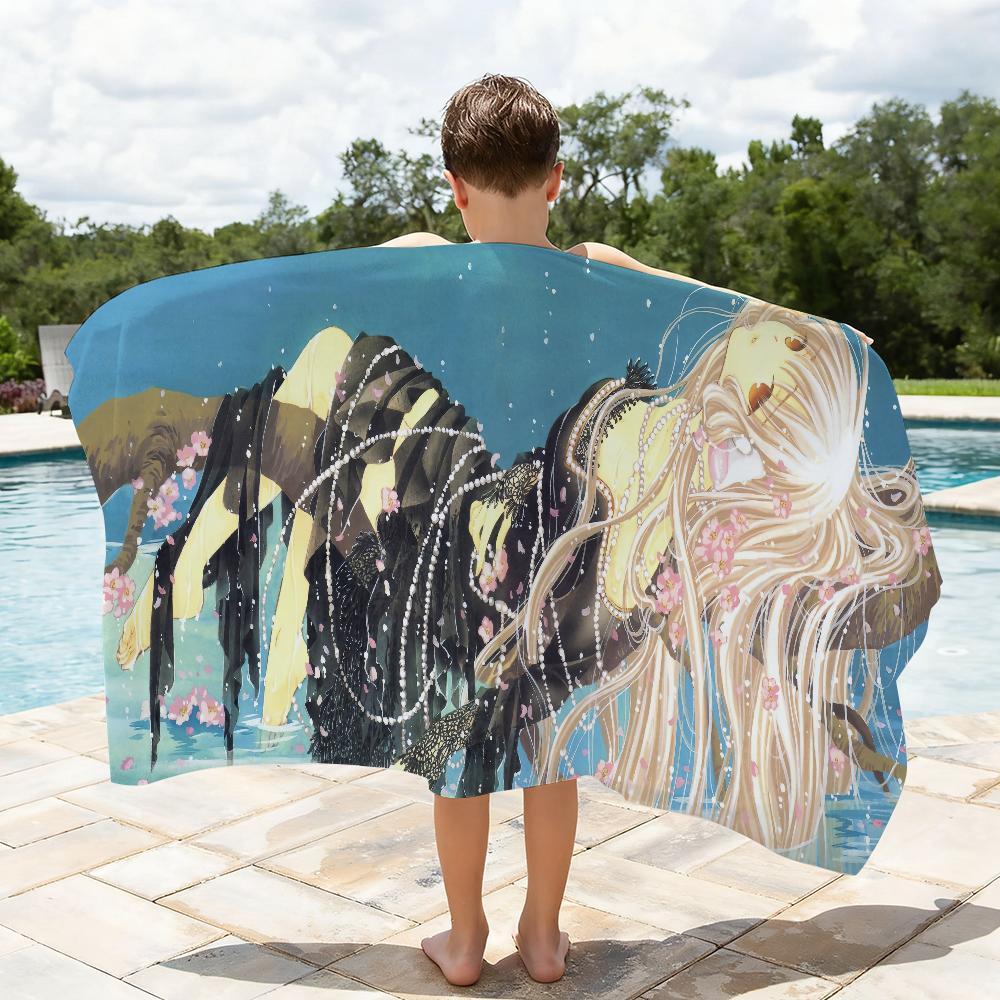 Anime C-Chobits Cute Chi Towel Quick Dry Absorbent Beach Towel for Sports, Fitness, Swimming and Outdoor Activities