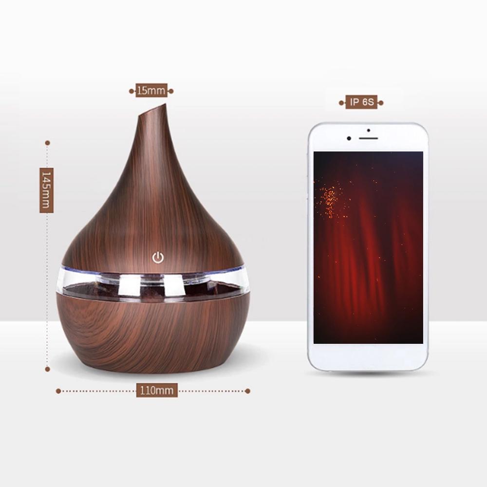 

300ml USB Electric diffuser Wood Humidifier Essential oil therapy Cool Mist Maker for Home